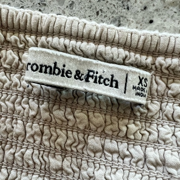 Abercrombie & Fitch Beige Linen Mini Dress XS - Picture 2 of 9